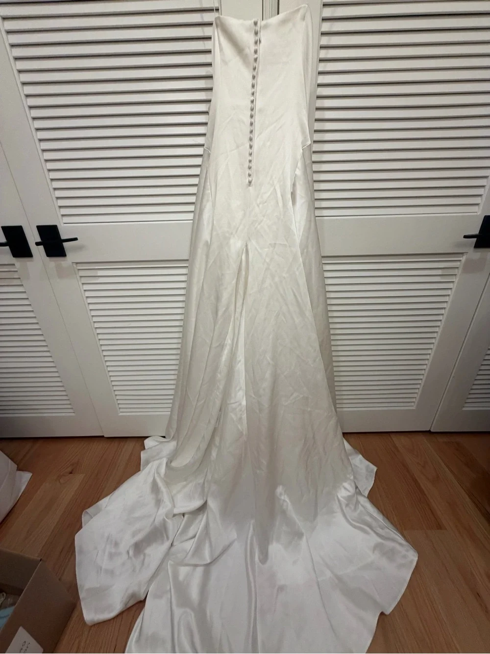 NWT Reformation Elena Satin Dress Ivory 8 Strapless Wedding Gown